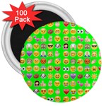 lime green Emoji 3  Magnet (100 pack)