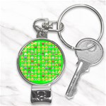 lime green Emoji Nail Clippers Key Chain