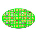 lime green Emoji Magnet (Oval)