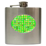 lime green Emoji Hip Flask (6 oz)