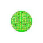 lime green Emoji Golf Ball Marker