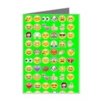 lime green Emoji Mini Greeting Card