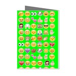 lime green Emoji Mini Greeting Cards (Pkg of 8)