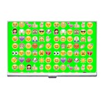 lime green Emoji Business Card Holder