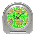 lime green Emoji Travel Alarm Clock