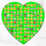 lime green Emoji Jigsaw Puzzle (Heart)