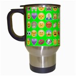 lime green Emoji Travel Mug (White)