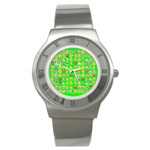 lime green Emoji Stainless Steel Watch