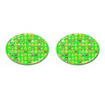 lime green Emoji Cufflinks (Oval)