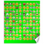 lime green Emoji Canvas 8  x 10 