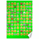 lime green Emoji Canvas 12  x 18 