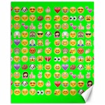 lime green Emoji Canvas 16  x 20 