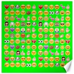 lime green Emoji Canvas 20  x 20 