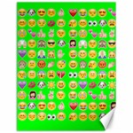 lime green Emoji Canvas 18  x 24 