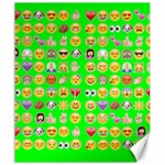 lime green Emoji Canvas 20  x 24 