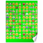 lime green Emoji Canvas 36  x 48 