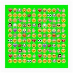 lime green Emoji Medium Glasses Cloth