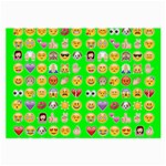 lime green Emoji Large Glasses Cloth