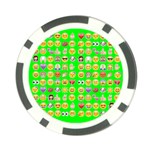 lime green Emoji Poker Chip Card Guard