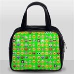 lime green Emoji Classic Handbag (Two Sides)