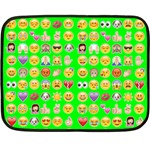 lime green Emoji Double Sided Fleece Blanket (Mini)