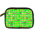 lime green Emoji Digital Camera Leather Case