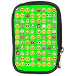 lime green Emoji Compact Camera Leather Case