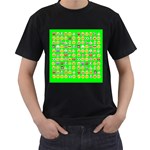 lime green Emoji Men s T-Shirt (Black)