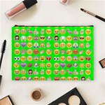 lime green Emoji Cosmetic Bag (Large)