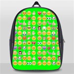 lime green Emoji School Bag (Large)