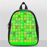 lime green Emoji School Bag (Small)