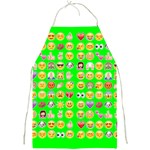 lime green Emoji Full Print Apron