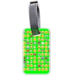 lime green Emoji Luggage Tag (two sides)