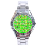 lime green Emoji Stainless Steel Analogue Watch