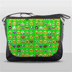 lime green Emoji Messenger Bag