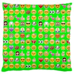 lime green Emoji Large Cushion Case (One Side)