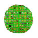 lime green Emoji Standard 15  Premium Round Cushion 