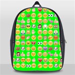 lime green Emoji School Bag (XL)