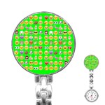 lime green Emoji Stainless Steel Nurses Watch