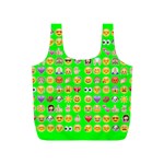 lime green Emoji Full Print Recycle Bag (S)