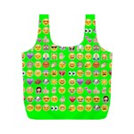 lime green Emoji Full Print Recycle Bag (M)