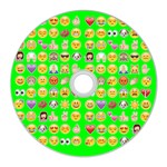 lime green Emoji CD Wall Clock