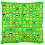 lime green Emoji Large Flano Cushion Case (One Side)