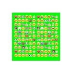 lime green Emoji Satin Bandana Scarf