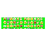 lime green Emoji Satin Scarf (Oblong)