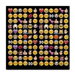 black Emoji Tile Coaster