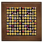 black Emoji Framed Tile