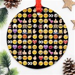 black Emoji Ornament (Round)