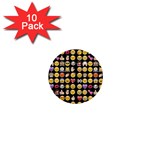 black Emoji 1  Mini Button (10 pack) 