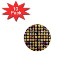 black Emoji 1  Mini Magnet (10 pack) 